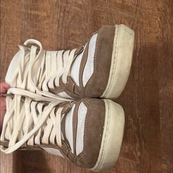 Matisse White and Brown High-Top Sneakers - Picture 4 of 4